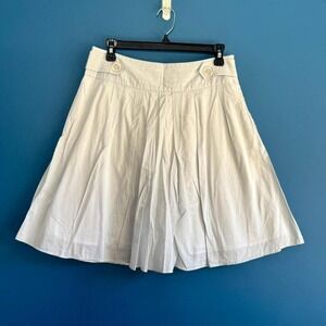 Y2K Charlotte Russe Skirt Women's Size 3 White Silver Cotton Mini Preppy Girly